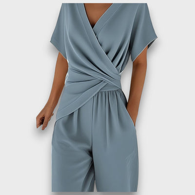 ELINA | Summer Jumpsuit with Wrap-Style Design