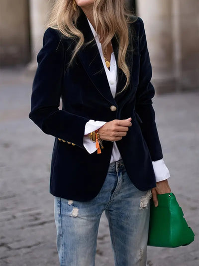 Bella | Soft and Elegant Velvet Blazer for Women