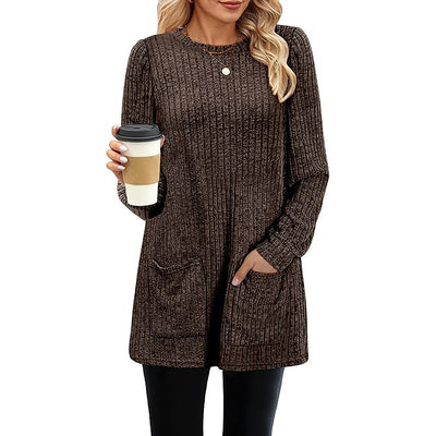 Maya | Classic Long Sleeve Tunic with Practical Pockets