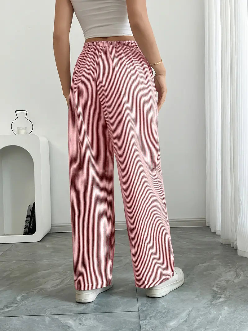CELESTE | Elegant Striped Pants with Functional Pockets
