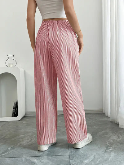 CELESTE | Elegant Striped Pants with Functional Pockets