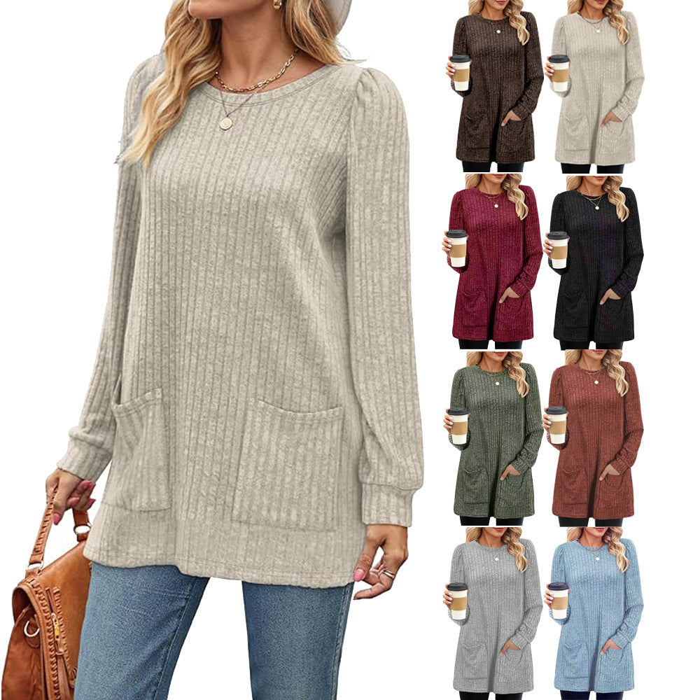 Maya | Classic Long Sleeve Tunic with Practical Pockets