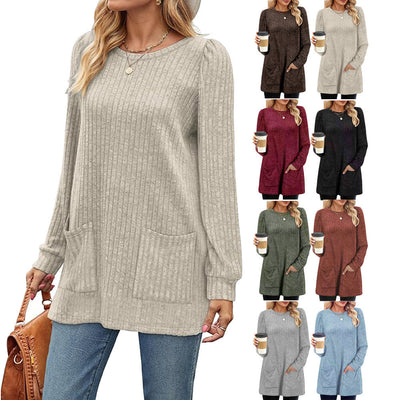 Maya | Classic Long Sleeve Tunic with Practical Pockets