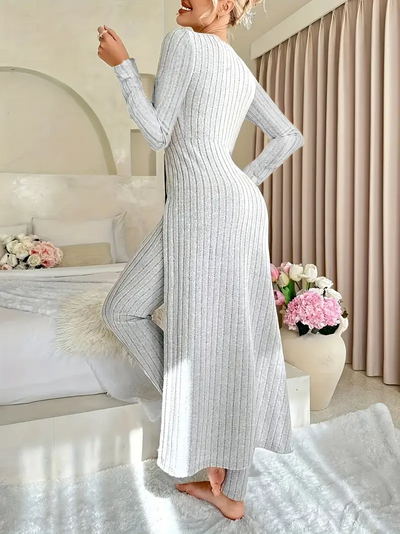 Maya | Elegant Ribbed Two-Piece Set for Women