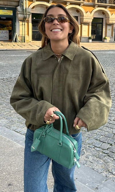 Nora | Stylish Women’s Suede Jacket in Aviator Style