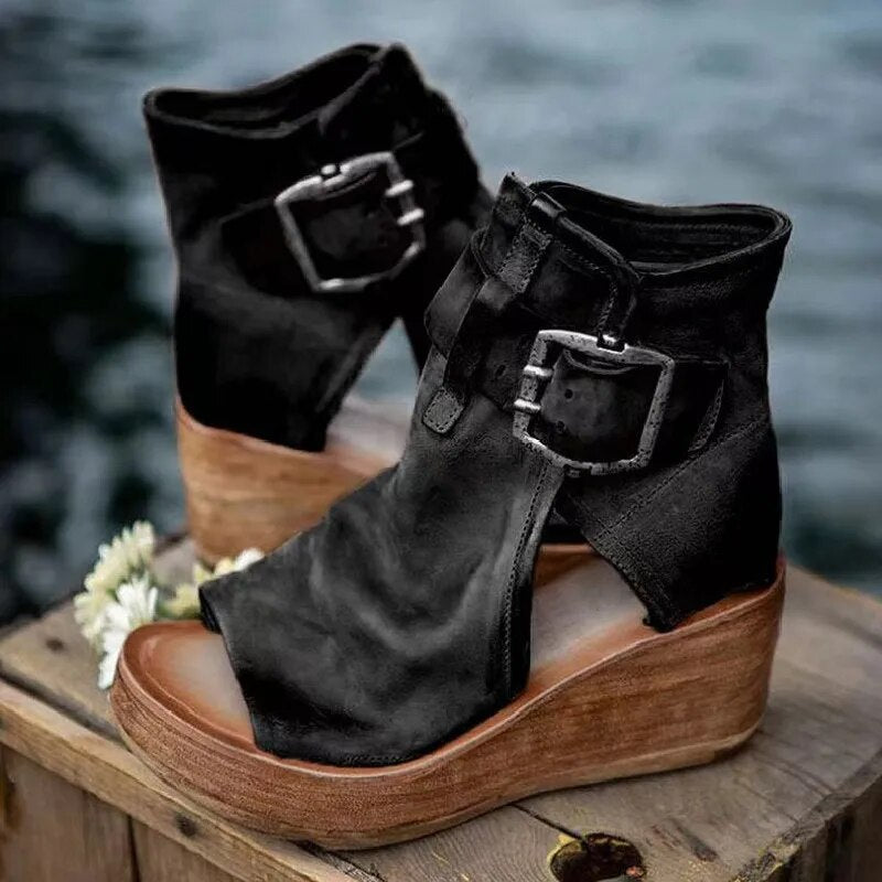 EMMA | Orthopedic Vintage Style Wedge Heels