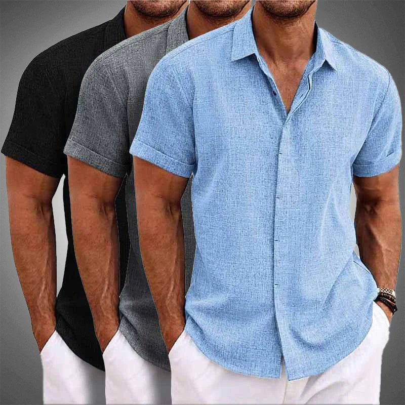 ChicShirt | Men's Linen Shirt in Solid Colors