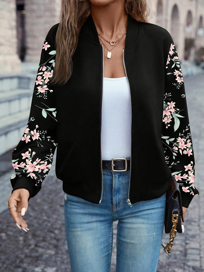 ISADORA | Floral Bomber Jacket in Trendy Design