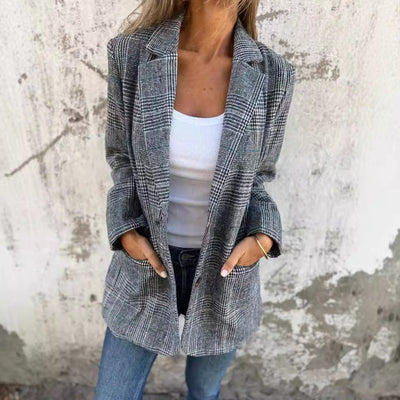 Juliette | Elegant Women's Blazer with Classic Houndstooth Pattern