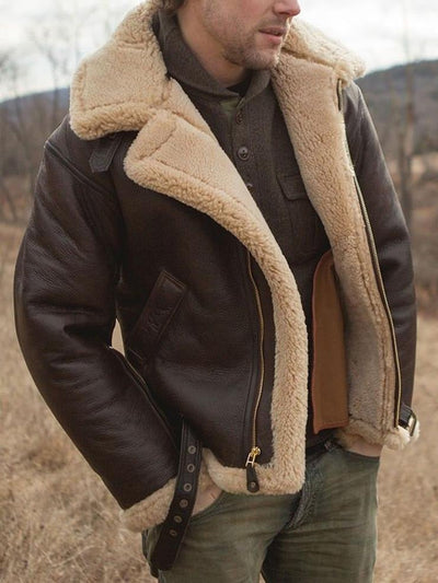 Alaric | Warm Vegan Leather Jacket in Modern Design
