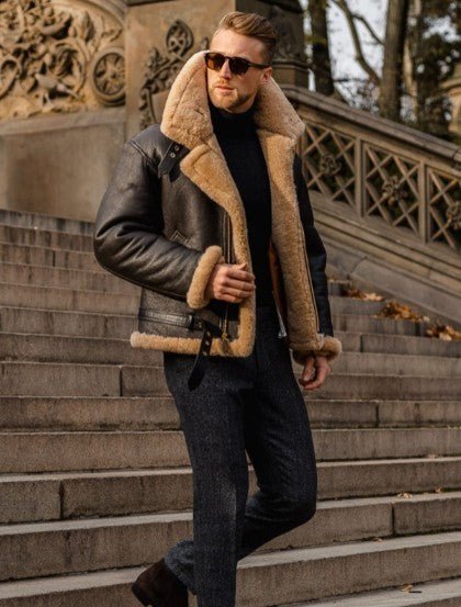 Alaric | Warm Vegan Leather Jacket in Modern Design