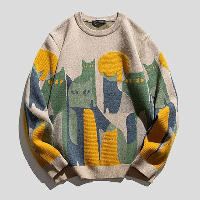 Unisex Cat Sweater with Cute Design and Comfort