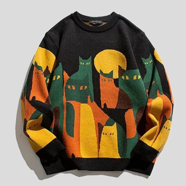 Unisex Cat Sweater with Cute Design and Comfort