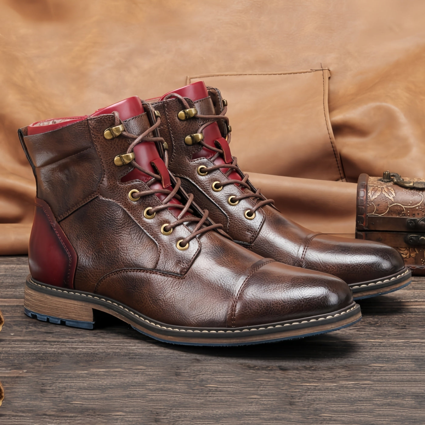 EDRIC | Classic Brogue Boots in Heritage Style