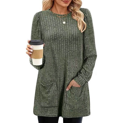 Maya | Classic Long Sleeve Tunic with Practical Pockets