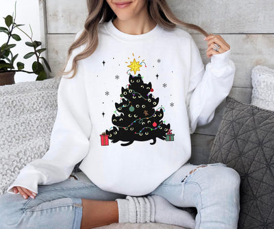 Maya | Black Cat Christmas Sweater for Women