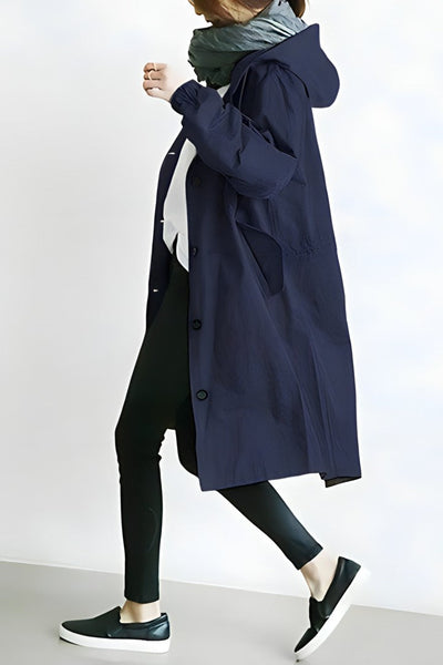 MIRELLE | Relaxed Hooded Trench Coat for Women