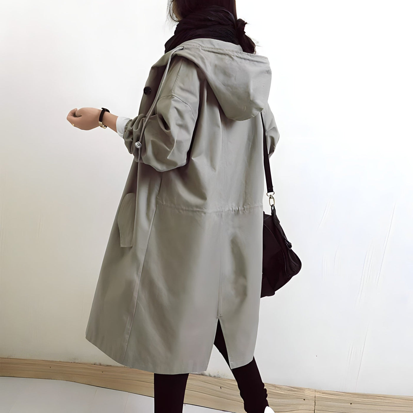 MIRELLE | Relaxed Hooded Trench Coat for Women