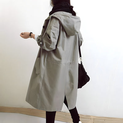 MIRELLE | Relaxed Hooded Trench Coat for Women