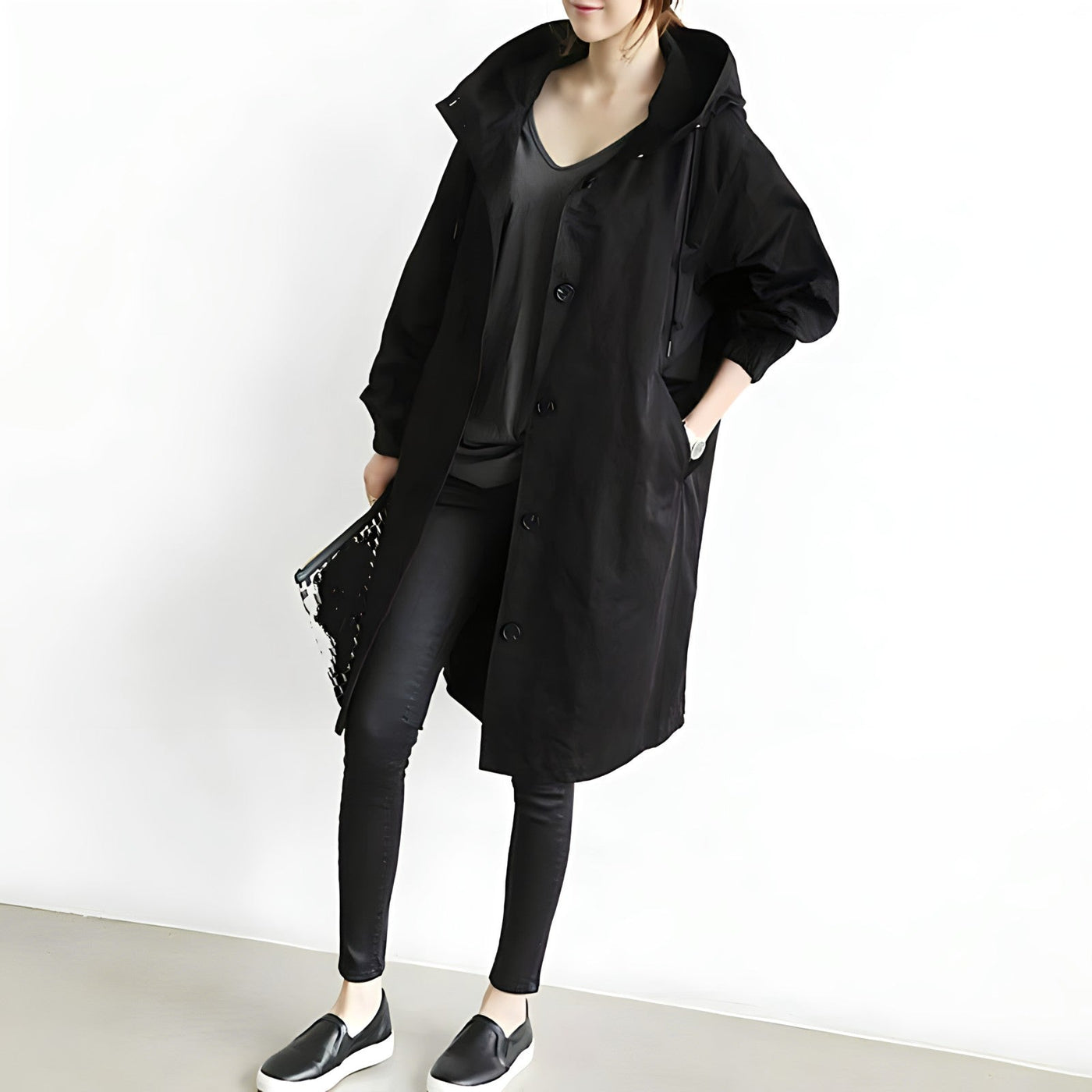 MIRELLE | Relaxed Hooded Trench Coat for Women