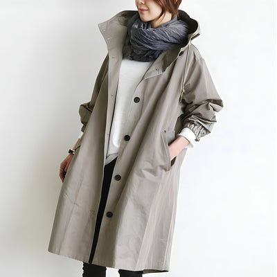 MIRELLE | Relaxed Hooded Trench Coat for Women