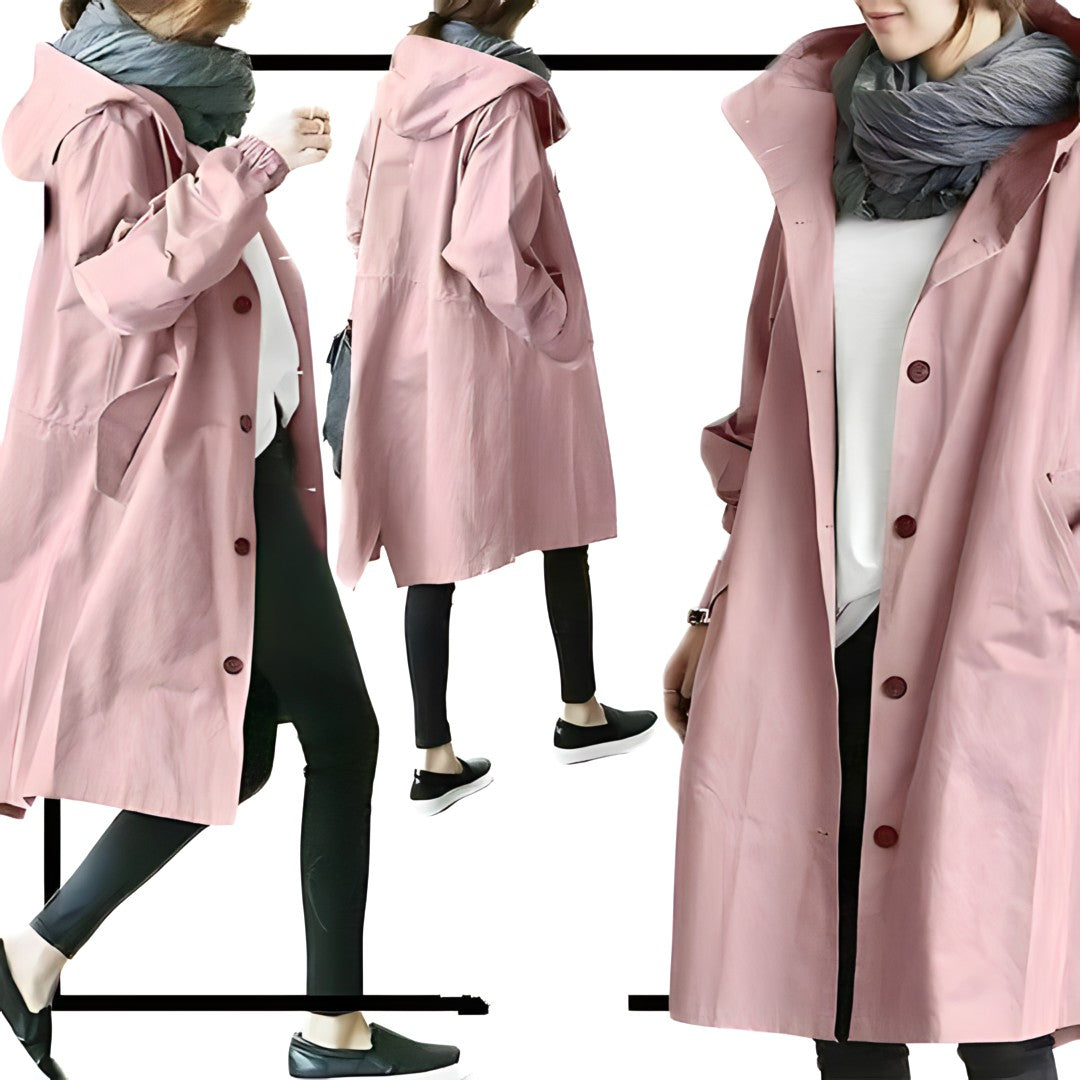 MIRELLE | Relaxed Hooded Trench Coat for Women