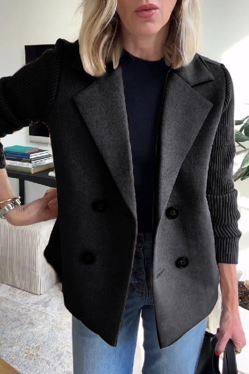 Maribel | Chic Blazer with Elegant Knitted Sleeves