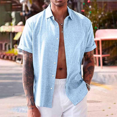ChicShirt | Men's Linen Shirt in Solid Colors