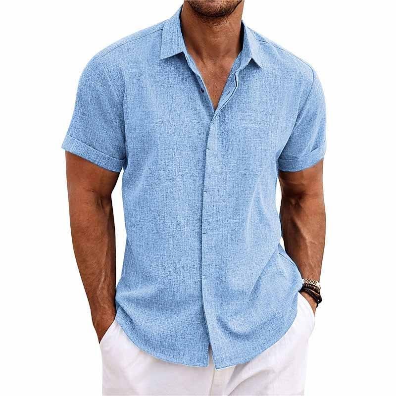 ChicShirt | Men's Linen Shirt in Solid Colors