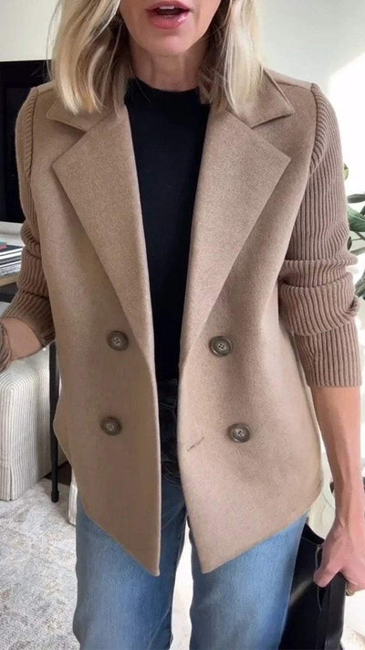 Maribel | Chic Blazer with Elegant Knitted Sleeves