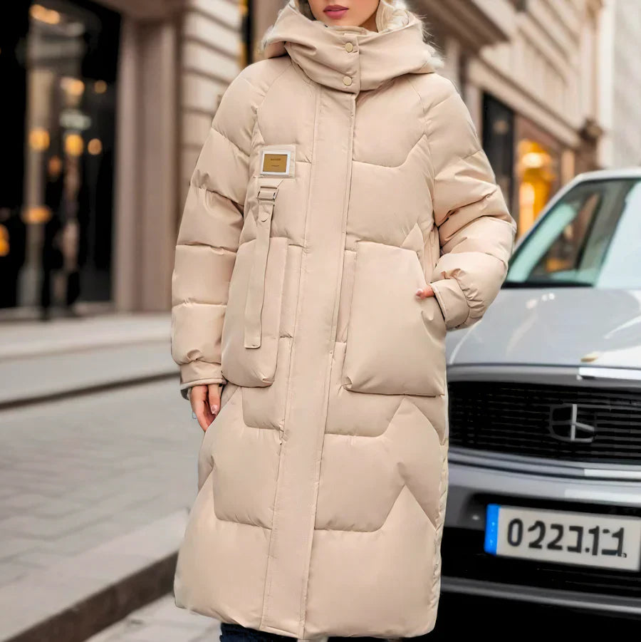 Elara | Long Puffer Jacket with Warm Insulation