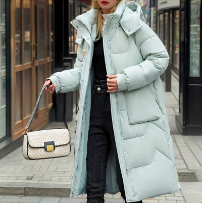 Elara | Long Puffer Jacket with Warm Insulation