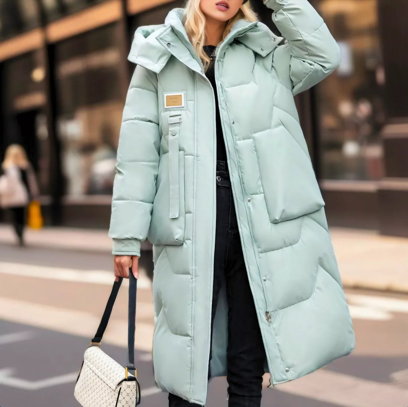 Elara | Long Puffer Jacket with Warm Insulation
