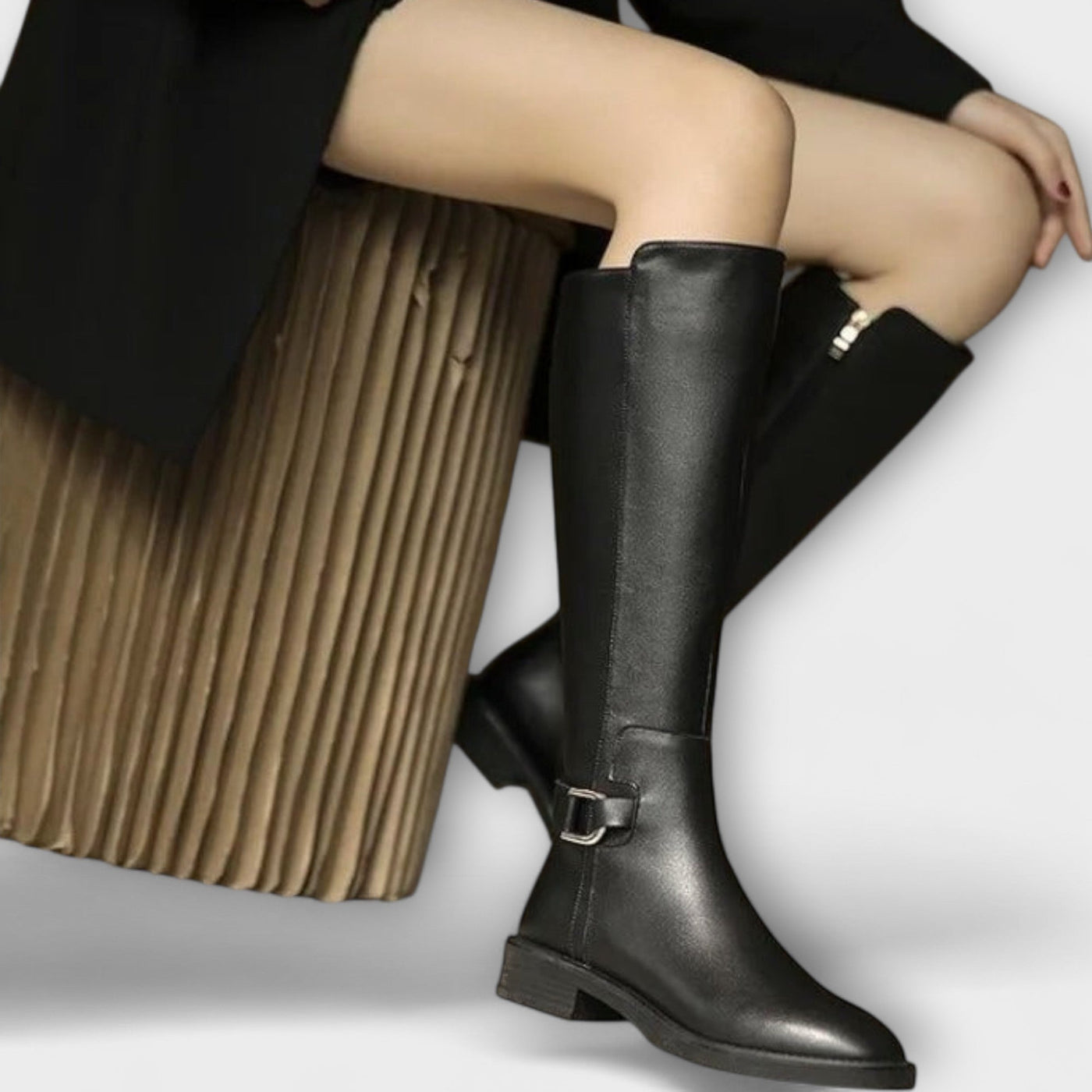 Amira | Fashionable Knee-High Leather Boots for Women