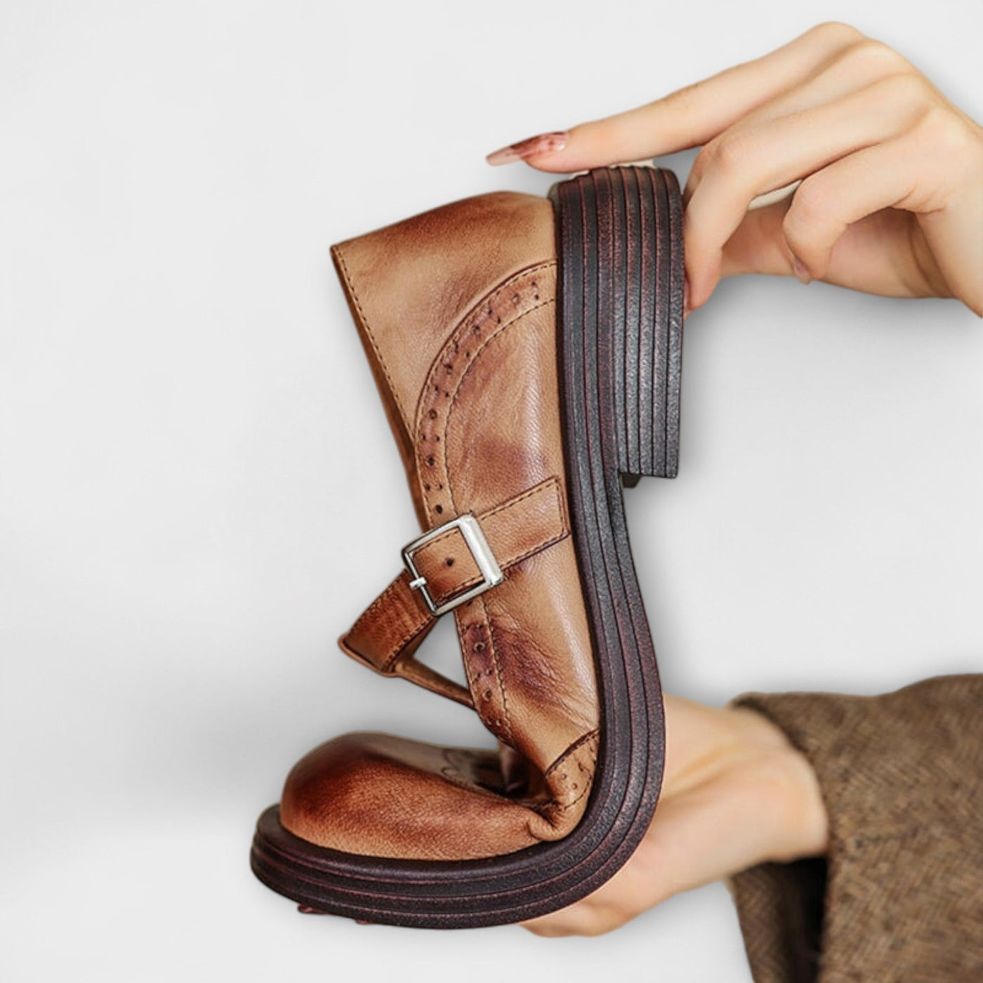 MALVIN | Classic T-Strap Leather Shoes for Men