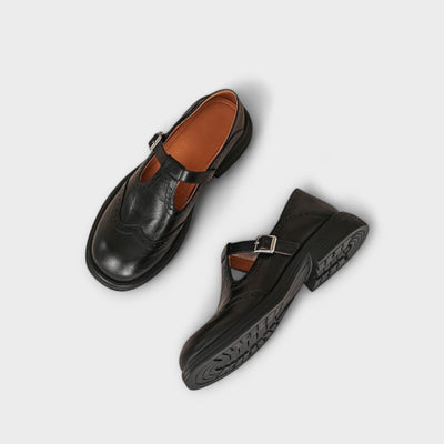 MALVIN | Classic T-Strap Leather Shoes for Men