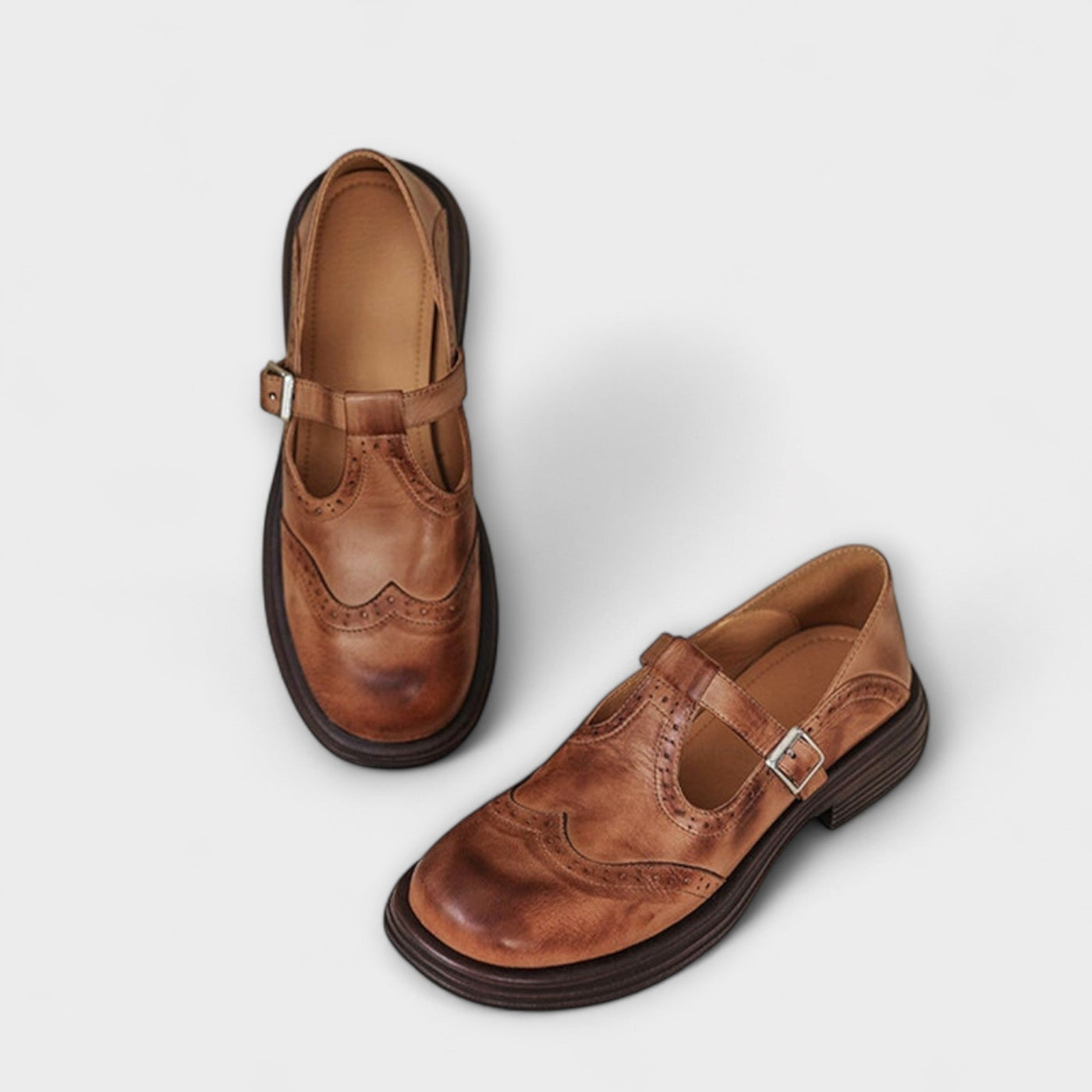 MALVIN | Classic T-Strap Leather Shoes for Men