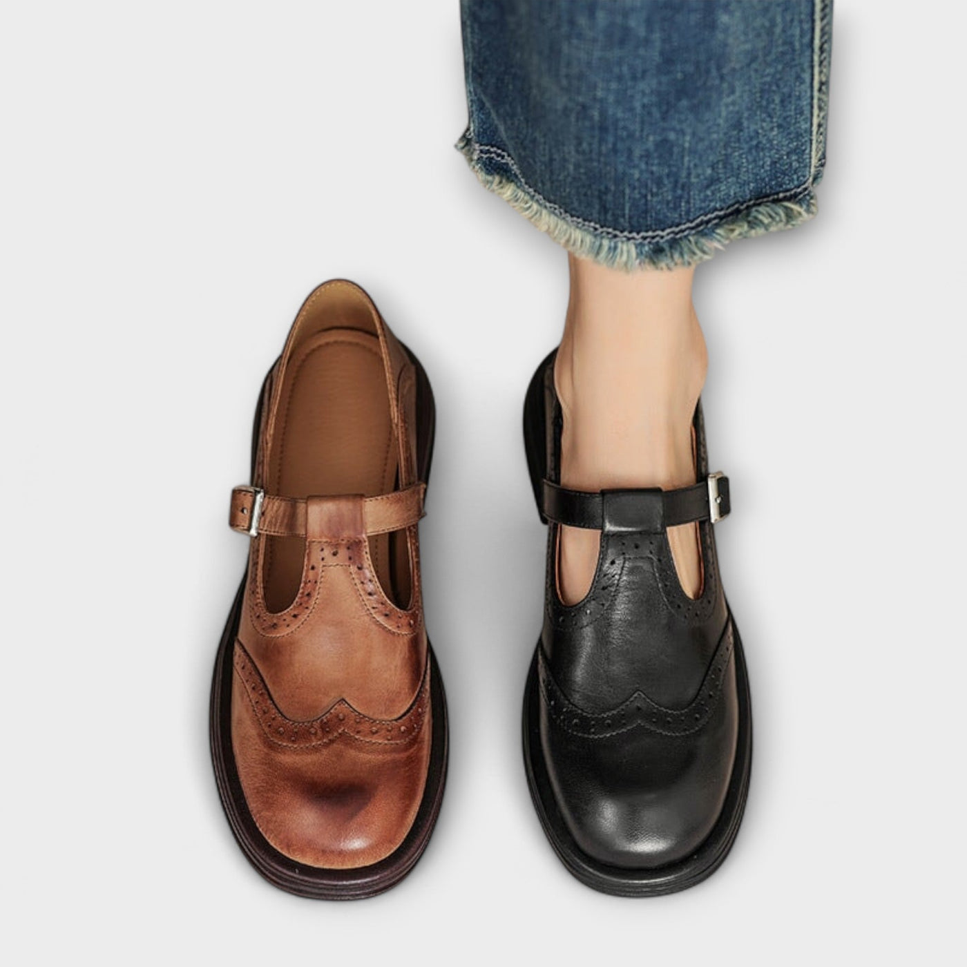 MALVIN | Classic T-Strap Leather Shoes for Men