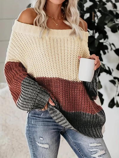 Karyll | Effortless Style Chic Comfort Off-Shoulder Knit Sweater