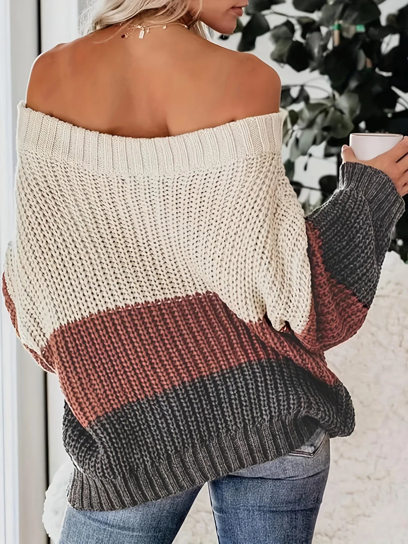 Karyll | Effortless Style Chic Comfort Off-Shoulder Knit Sweater