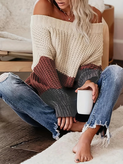 Karyll | Effortless Style Chic Comfort Off-Shoulder Knit Sweater