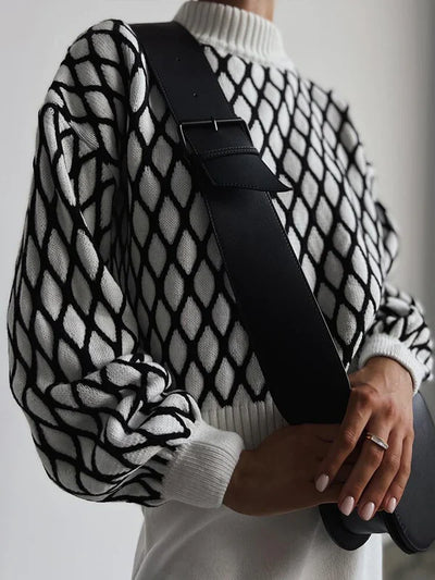 Elsa | Checked Sweater for Cozy Winter Evenings