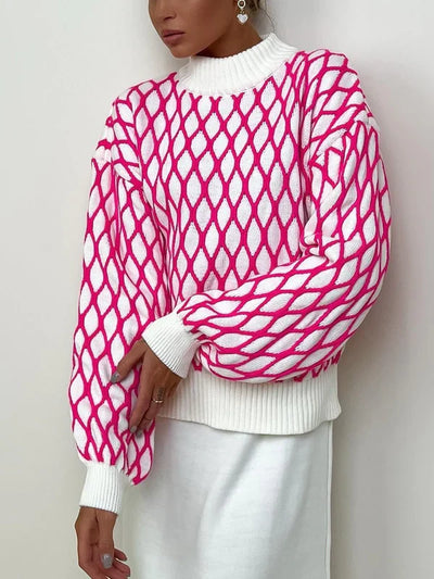 Elsa | Checked Sweater for Cozy Winter Evenings