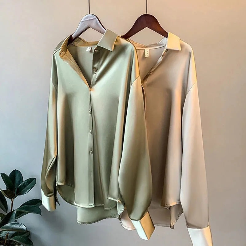 Elara | Satin Shirt for Women in Elegant Style