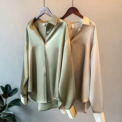 Elara | Satin Shirt for Women in Elegant Style