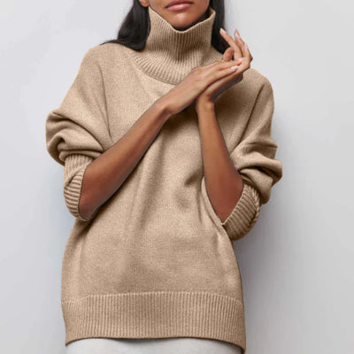 Olive | Knitted Turtleneck Sweater Made with Soft Fabric