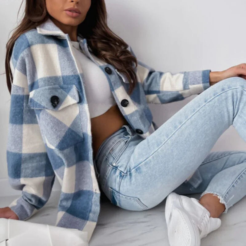 Elise | Stylish & Comfortable Fall Checked Jacket