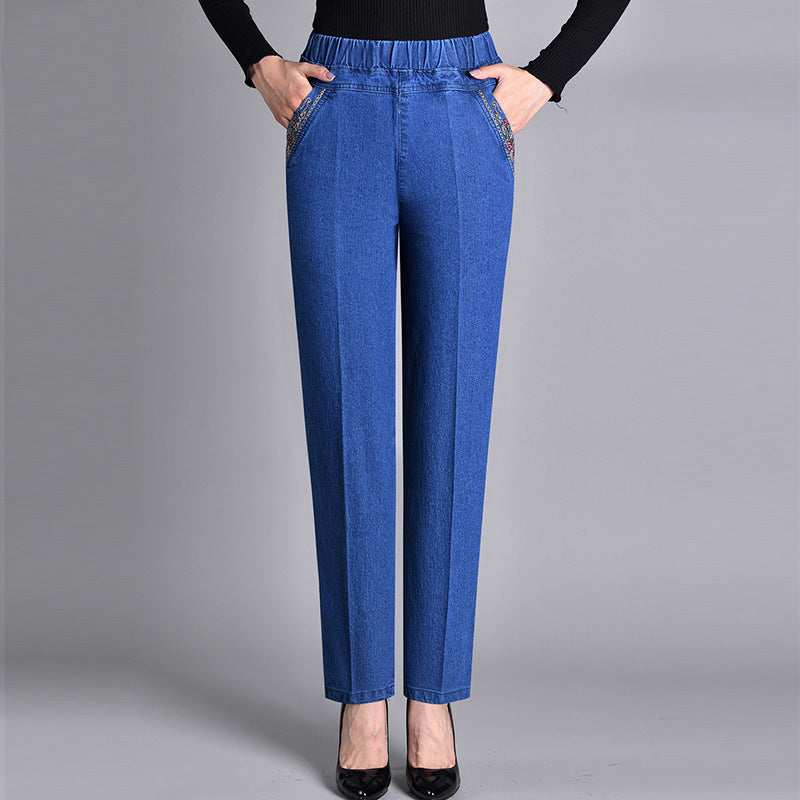 Vanessa | Stylish High-Waist Jeans with Side Pockets