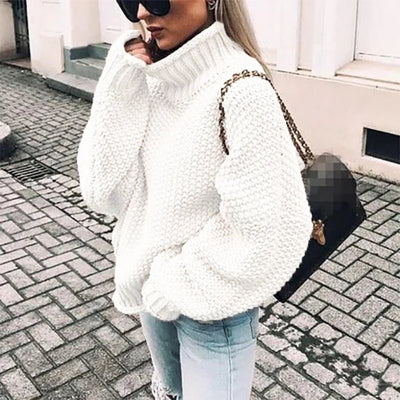 ELODIE | PULLOVER WITH HALF HIGH COLLAR