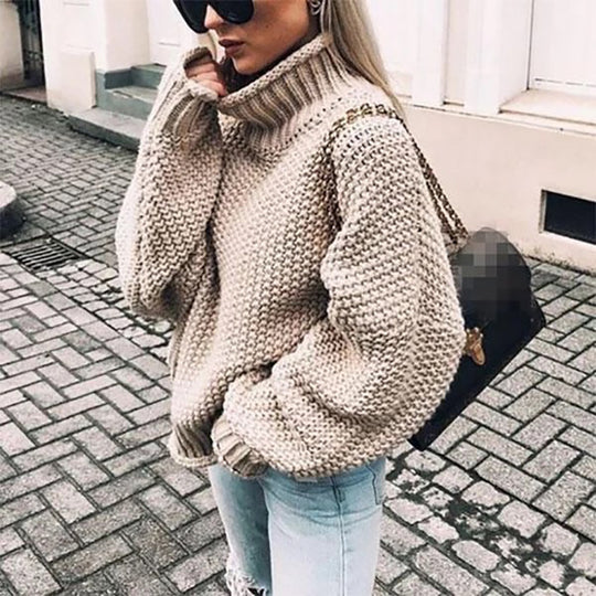 ELODIE | PULLOVER WITH HALF HIGH COLLAR